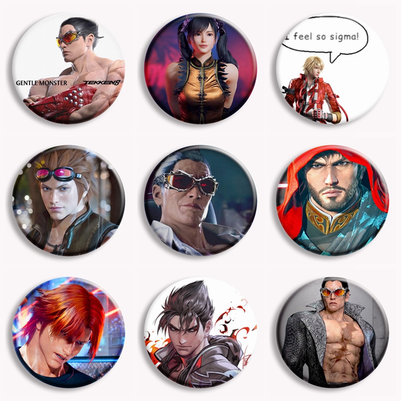 Vintage Brooch Pin - Juego popular Tekken 8 personaje Anime