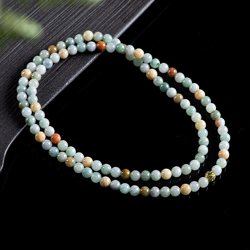Jewelry & Watches Company - Pulsera de cuentas de jadeíta birmana,