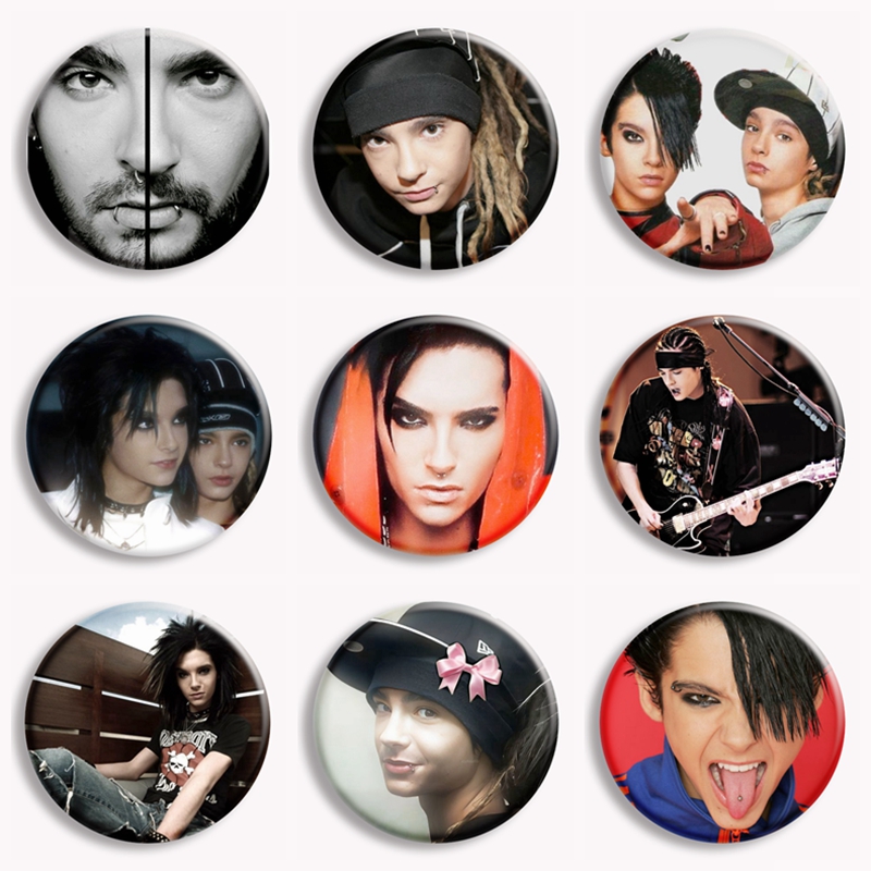 Vintage Brooch Pin - Rock Band-broche gótico de Metal para