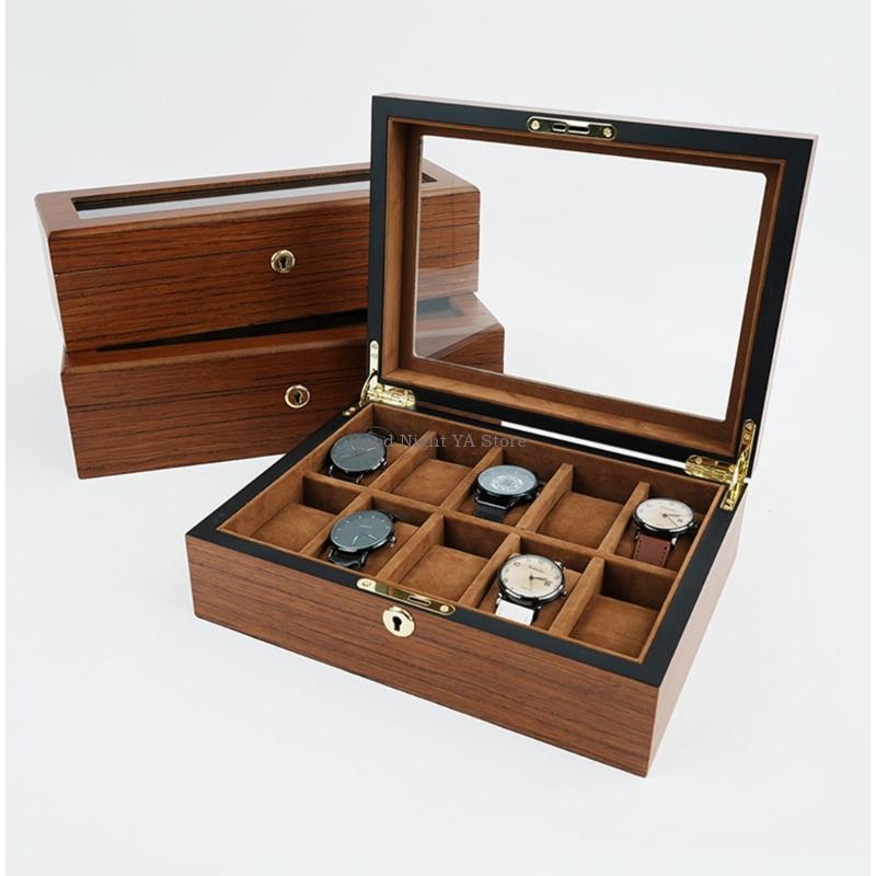 Jewelry Box That Holds Watches - Elegante caja almacenamiento relojes madera con