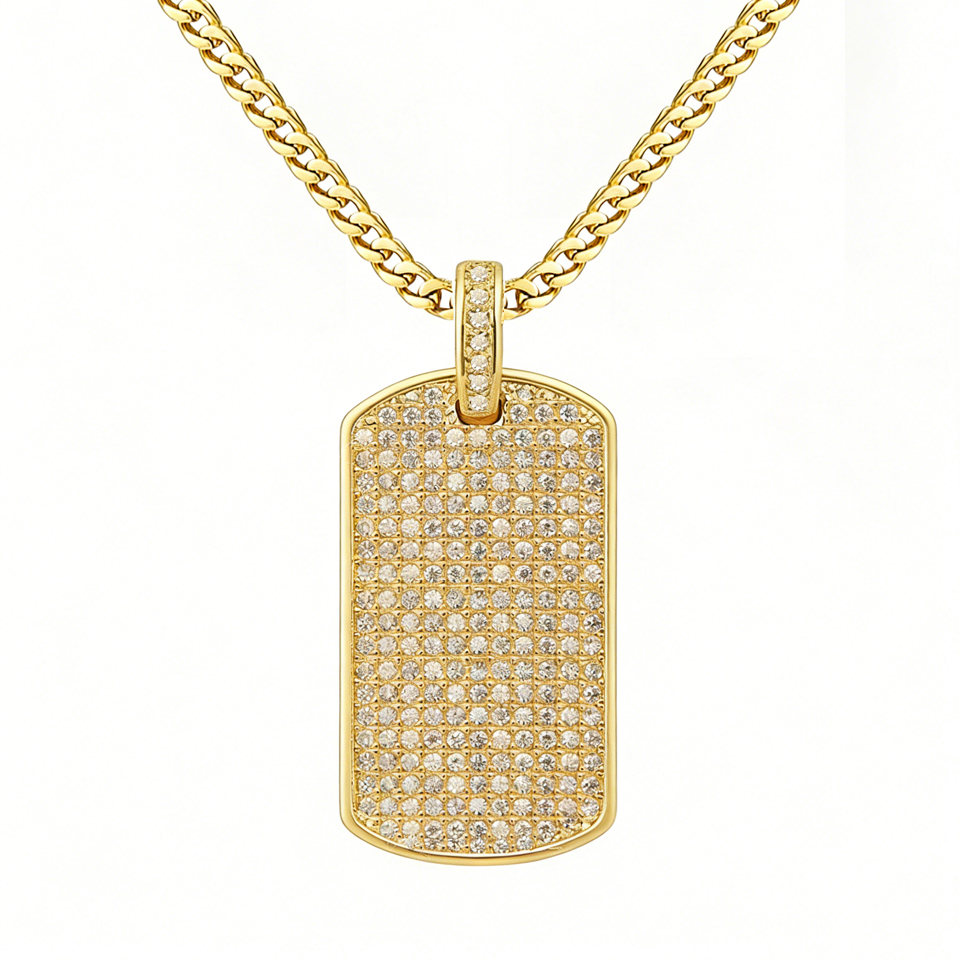 Mens Dog Tag Necklace - VANAXIN-collar con colgante para hombre, gargantilla