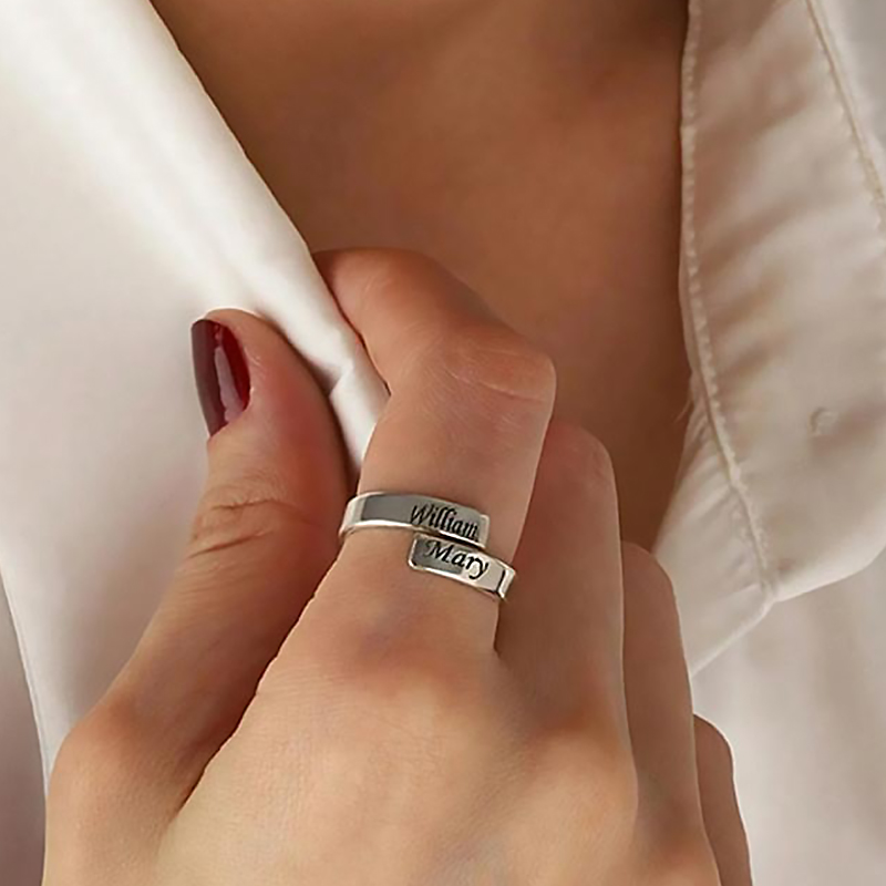 Couple Ring Set - Anillo de citas de acero inoxidable