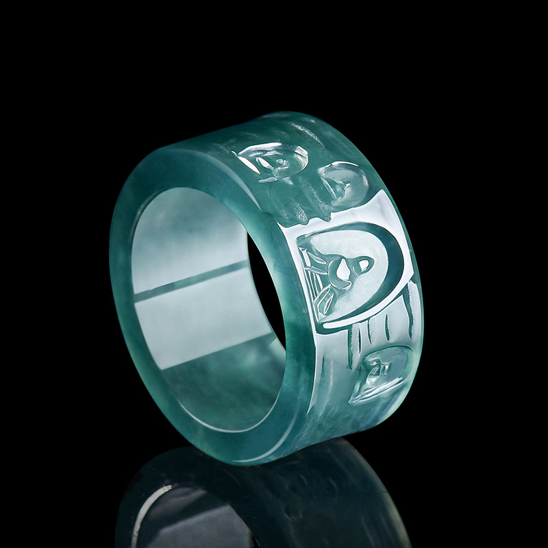 Jewelry & Watches Company - Anillo de Buda de Jadeíta Birmana
