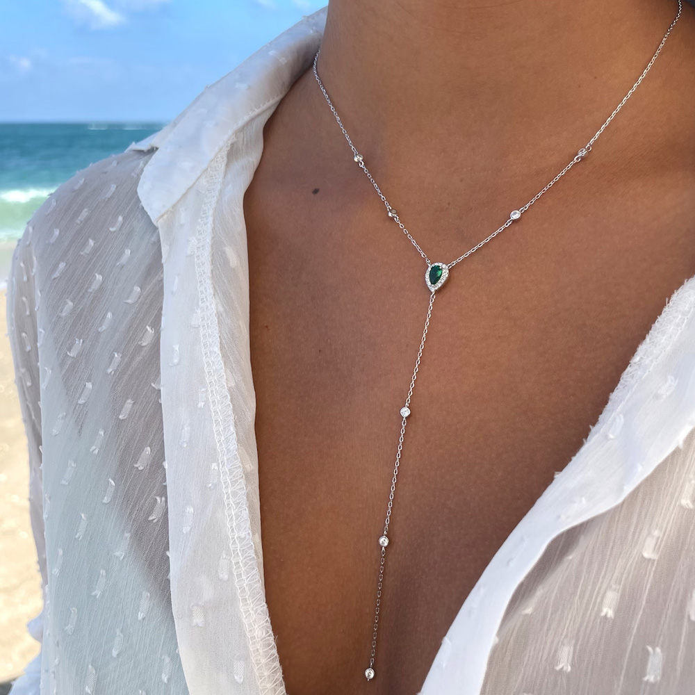 Crystal Choker Necklace - Stonefans-collar de gota en forma de