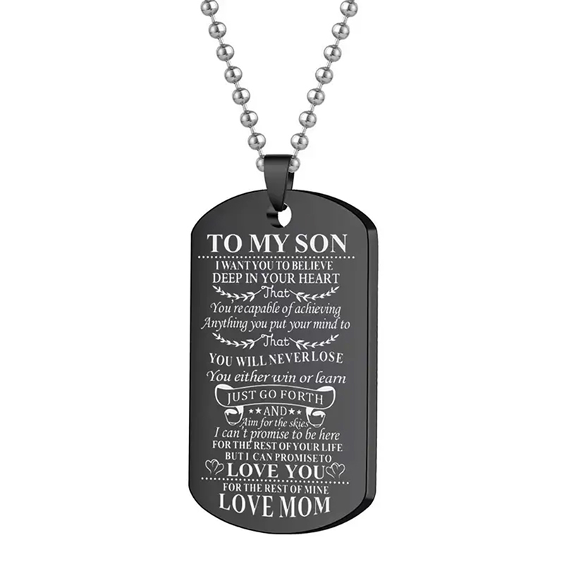 Collar inspirador para mi hijo - Mens Dog Tag Necklace reseña y precio