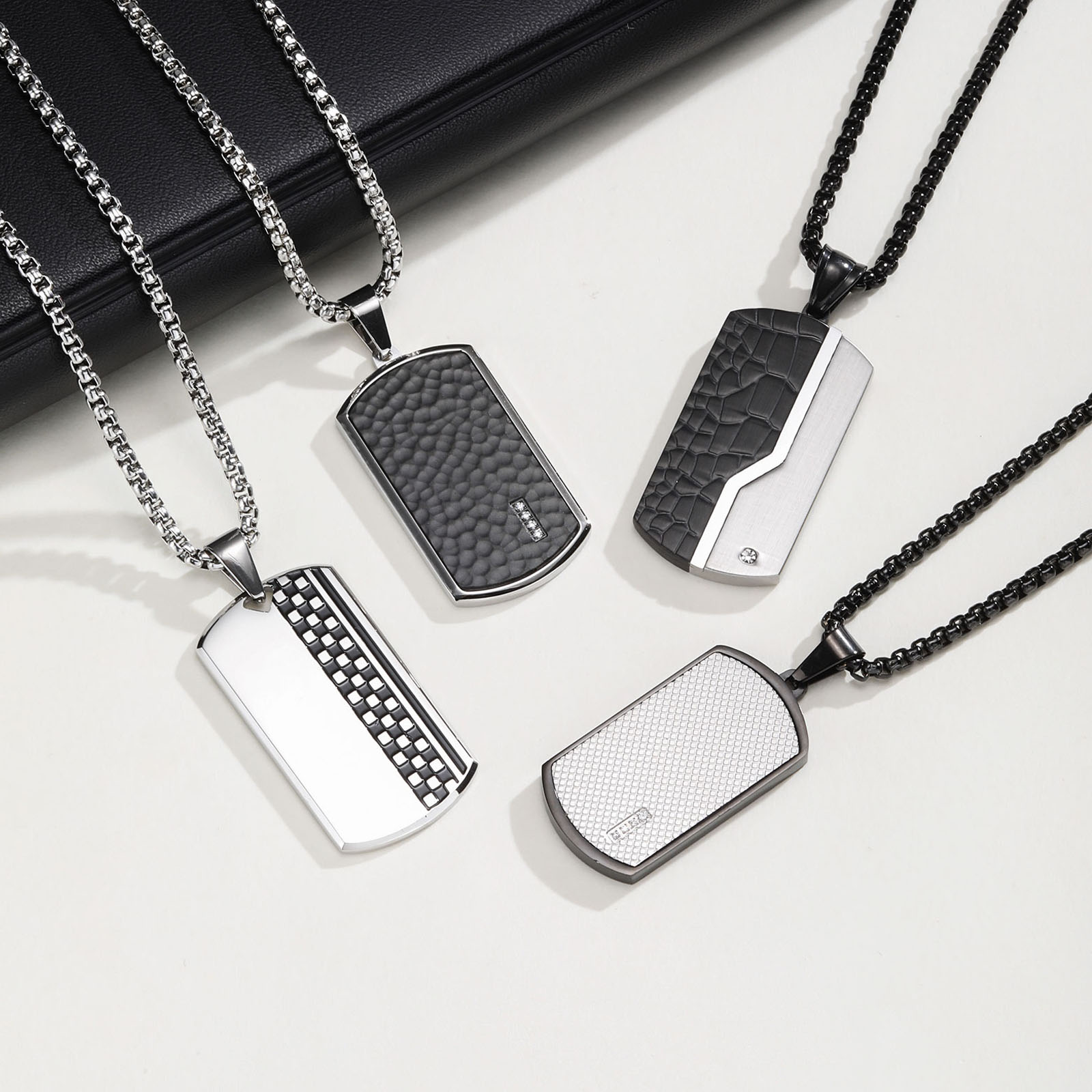 Elegante Collar con Colgante p - Mens Dog Tag Necklace reseña y precio