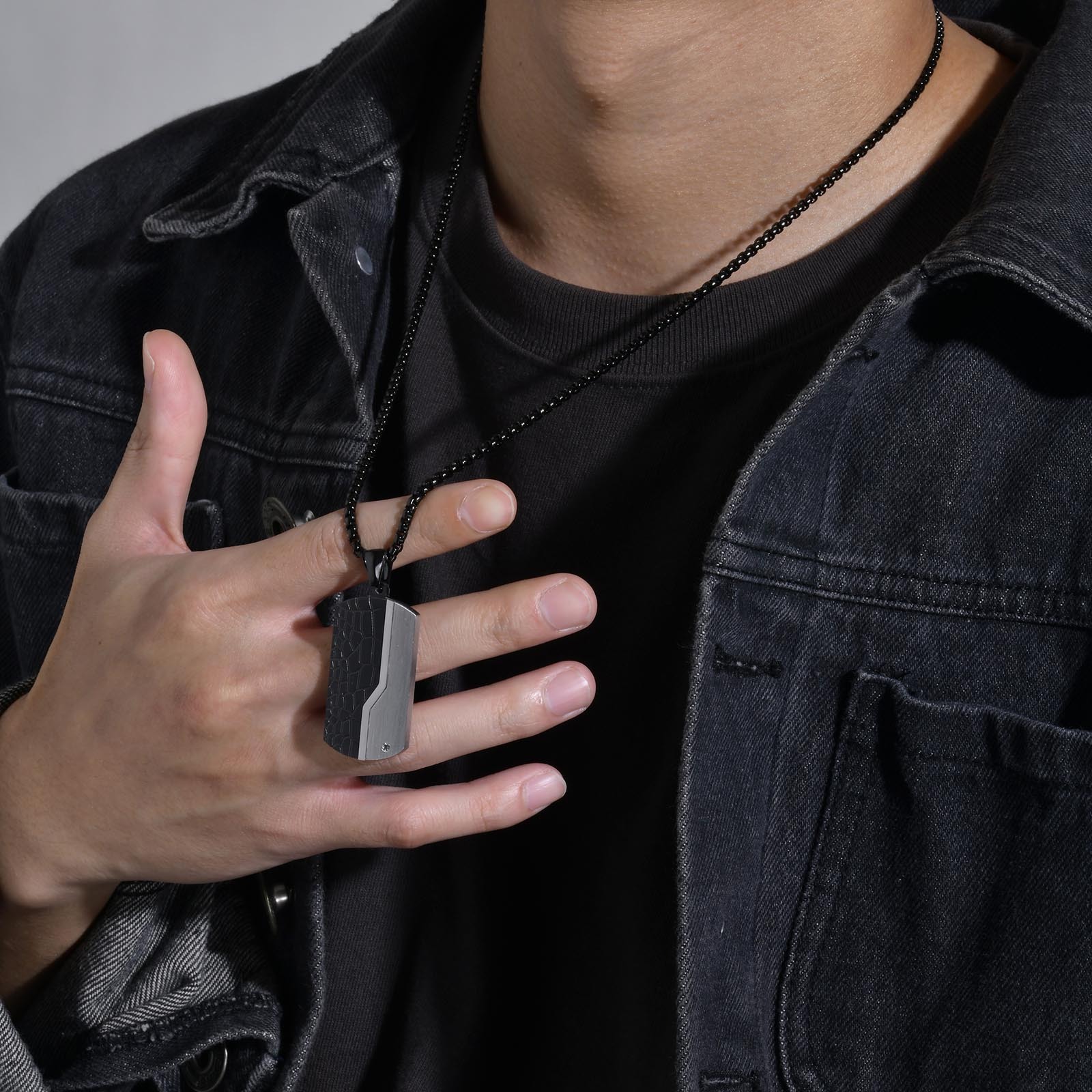 Elegante Collar con Colgante p - Mens Dog Tag Necklace reseña y precio