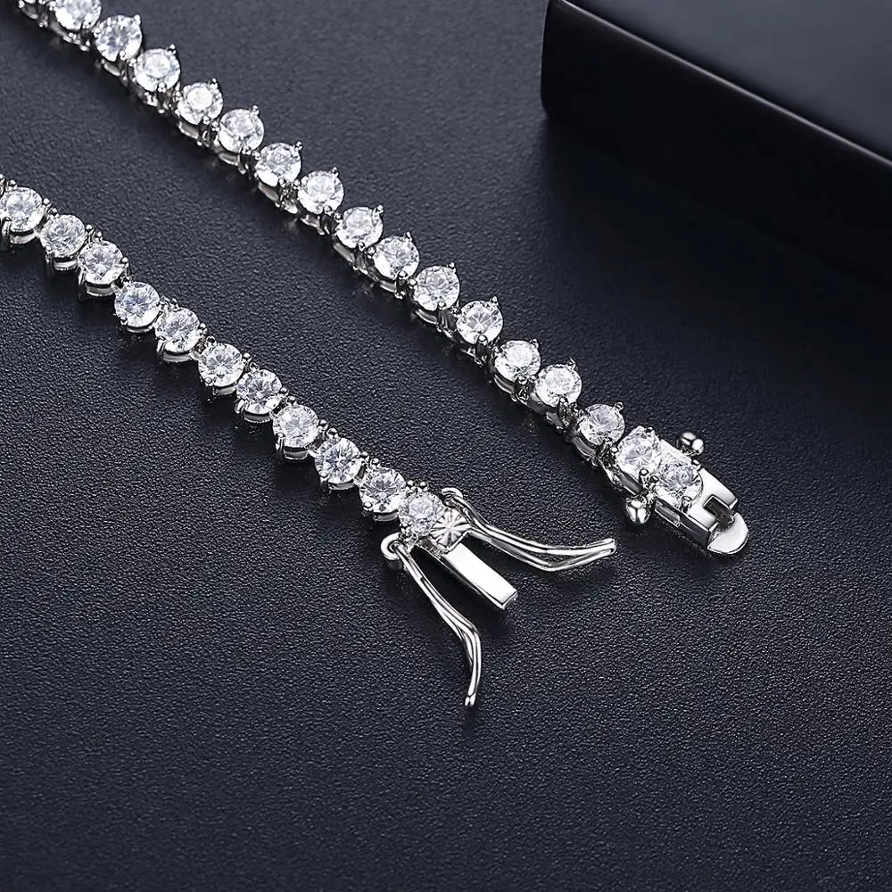 Collar de tenis con diamantes  - Crystal Choker Necklace reseña y precio