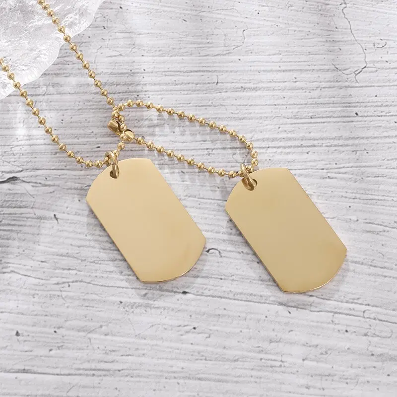 Collar Simple de acero inoxida - Mens Dog Tag Necklace reseña y precio