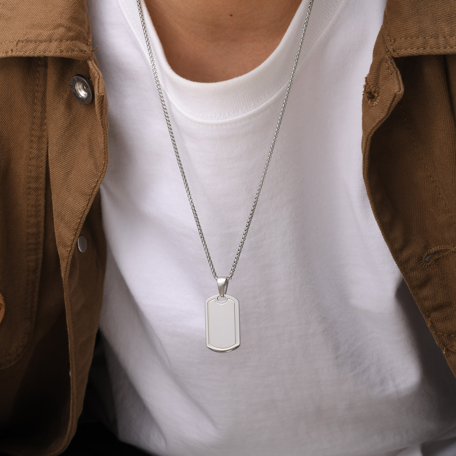 Collares de Etiqueta de perro  - Mens Dog Tag Necklace reseña y precio