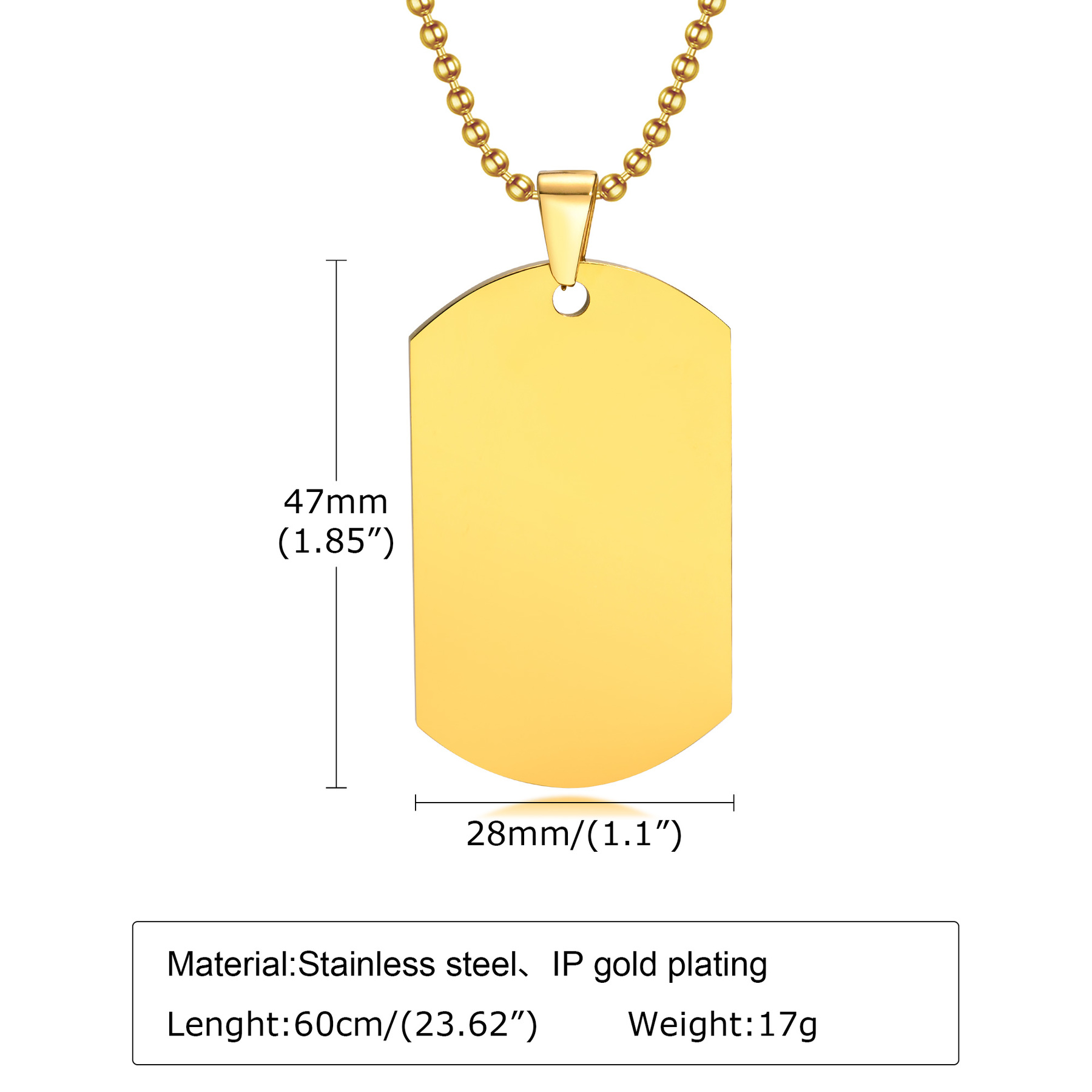 Mprainbow-collares con grabado - Mens Dog Tag Necklace reseña y precio