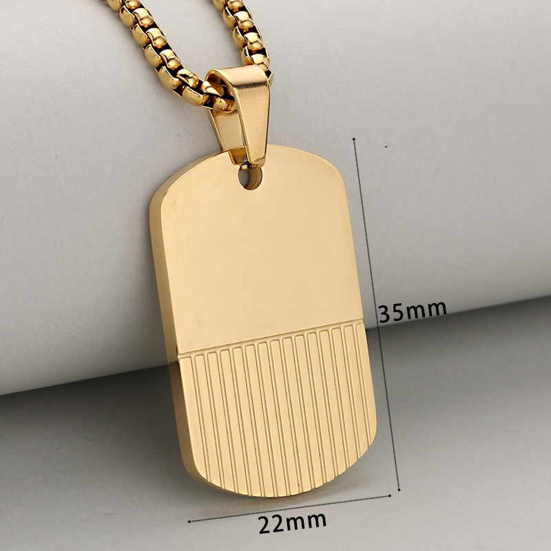 Collar Minimalista con Placa d - Mens Dog Tag Necklace reseña y precio