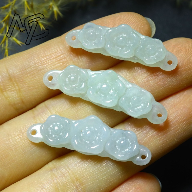 1 ud. Flor de Jadeíta Natural, - Jewelry & Watches Company reseña y precio