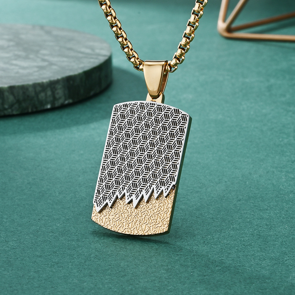 Collar con colgante de etiquet - Mens Dog Tag Necklace reseña y precio