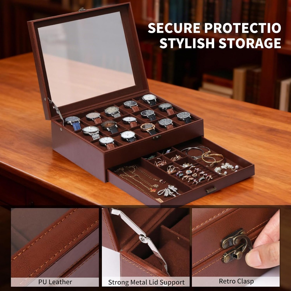 Caja para relojes de 2 niveles - Jewelry Box That Holds Watches reseña y precio