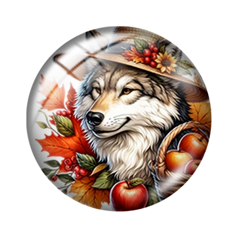 Cabujón de cristal con diseño  - Wolf Jewelry & Watches Tampa reseña y precio
