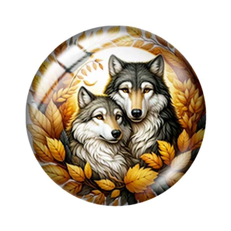 Cabujón de cristal con diseño  - Wolf Jewelry & Watches Tampa reseña y precio