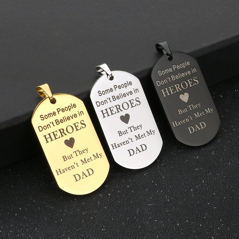 Regalo personalizado del Día d - Mens Dog Tag Necklace reseña y precio