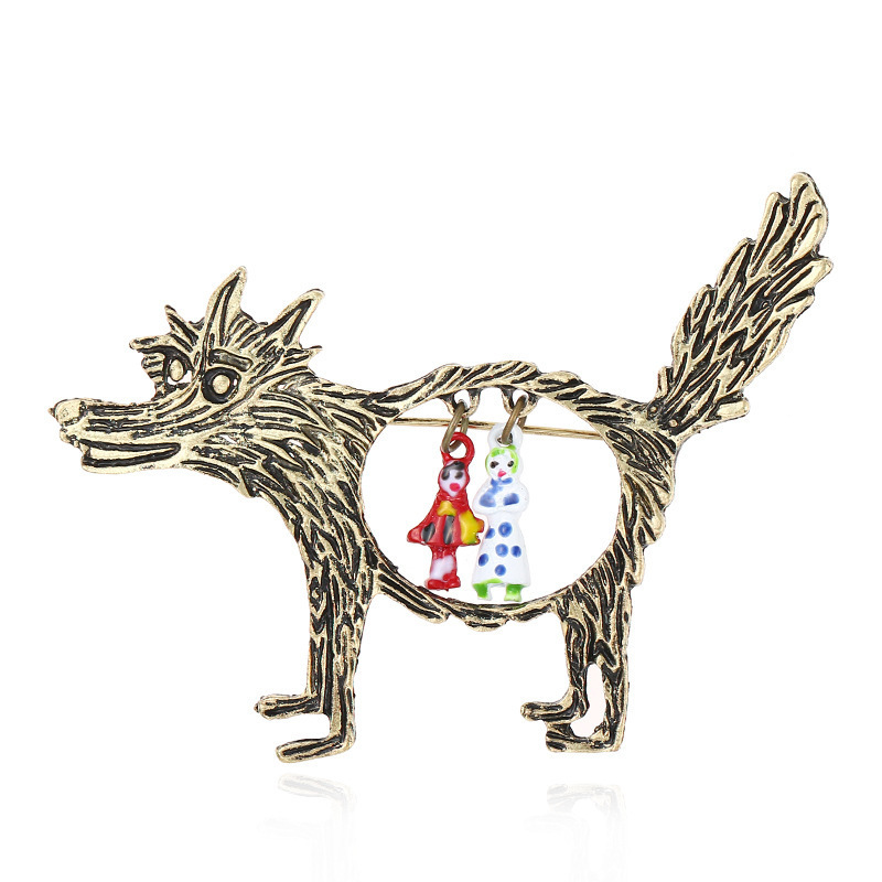 Broche Vintage de Lobo y bebés - Vintage Brooch Pin reseña y precio