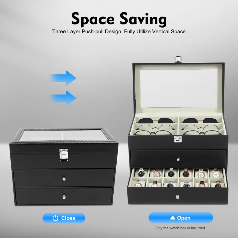 para guardar gafas, relojes, a - Jewelry Box That Holds Watches reseña y precio