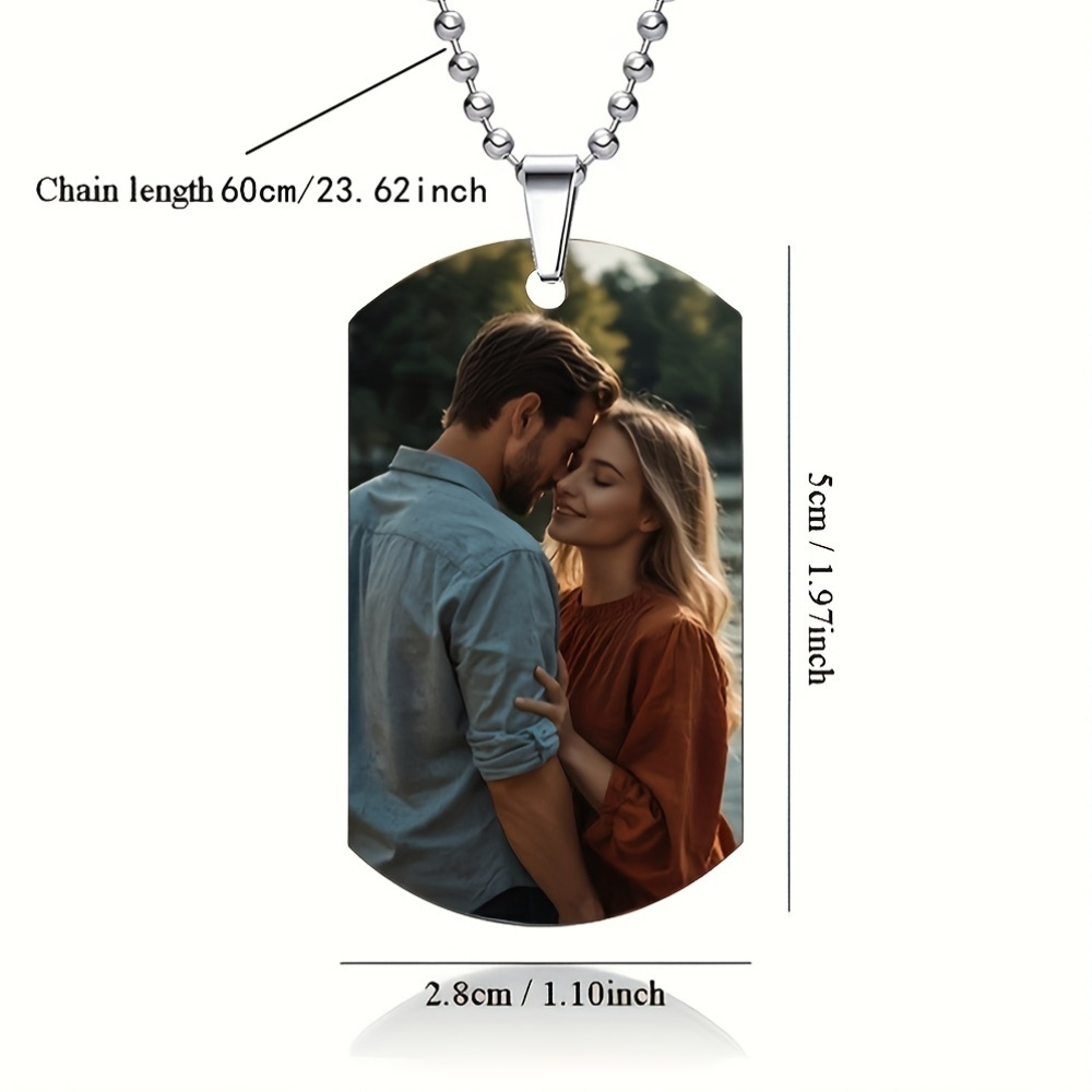 Collar con Colgante Personaliz - Mens Dog Tag Necklace reseña y precio