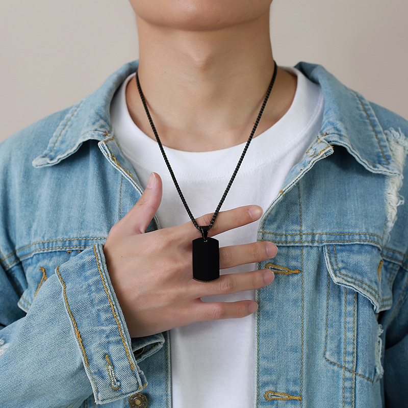 Vnox-collar con colgante de co - Mens Dog Tag Necklace reseña y precio
