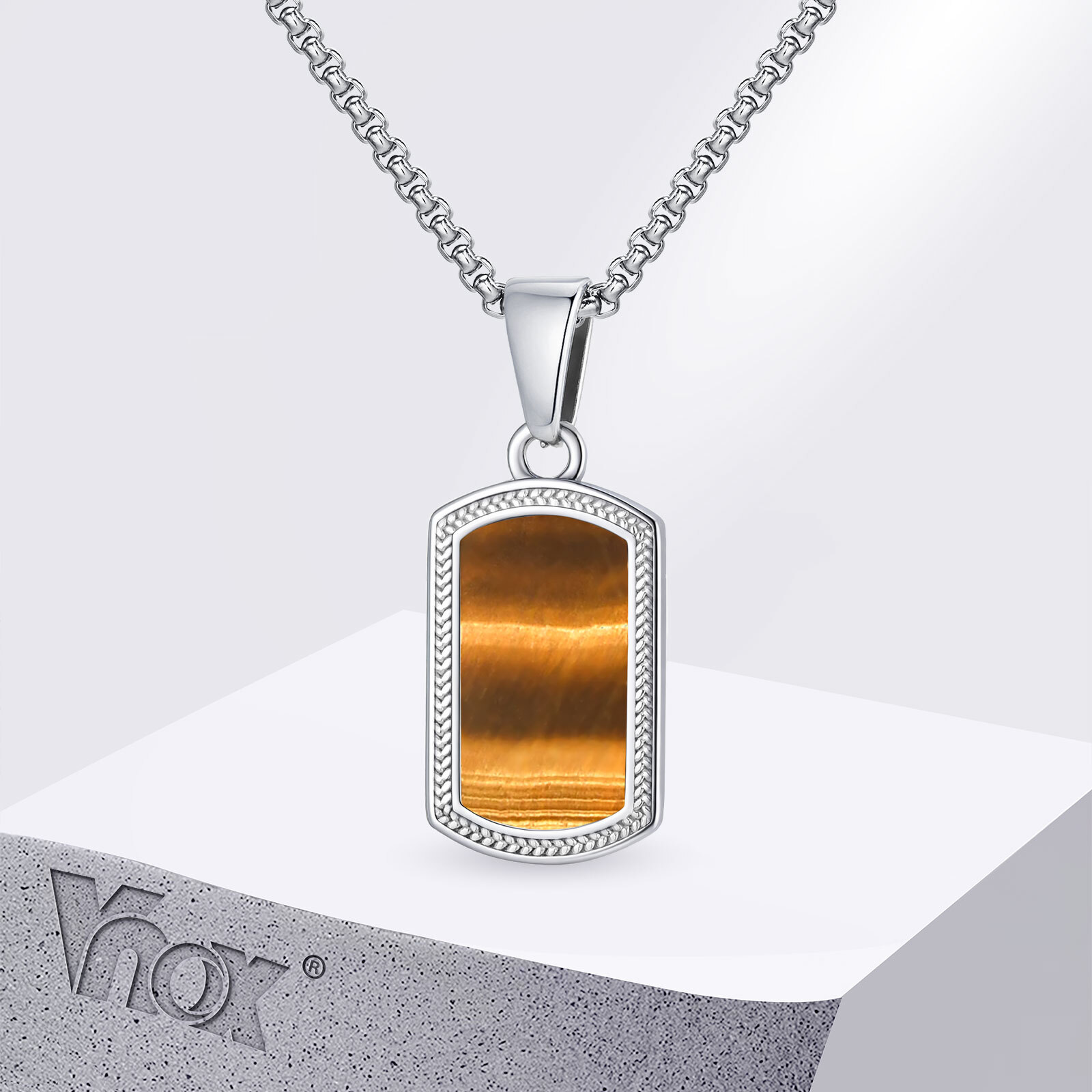 Vnox Collar con colgante de pi - Mens Dog Tag Necklace reseña y precio